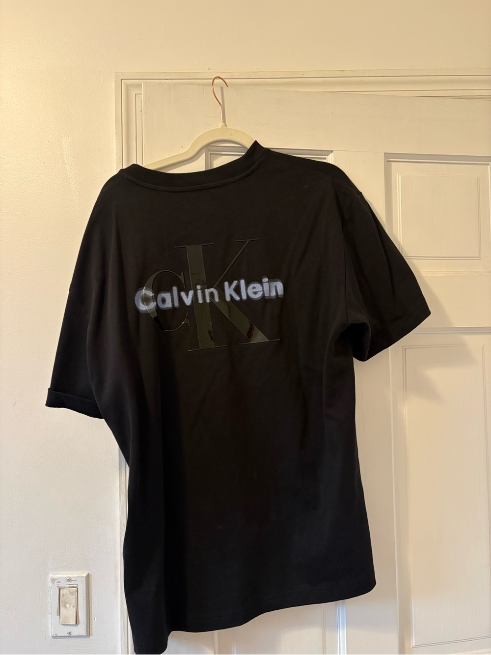 Calvin Klein Black Short-Sleeve Tee with Back Logo